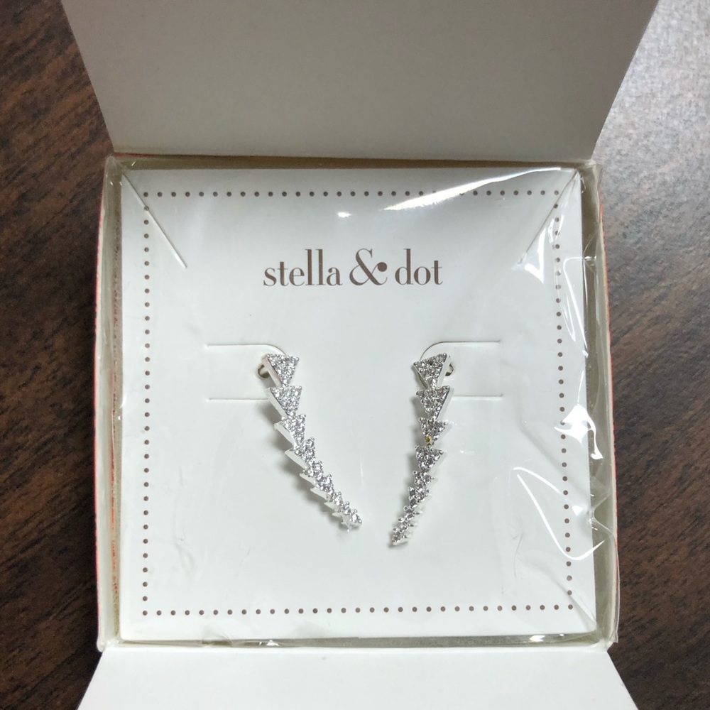 Stella and Dot Triangle Path Ear Climber Earrings